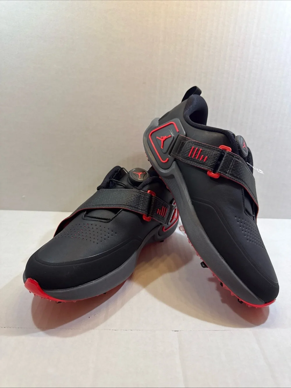 Men's Size 7.5 Air Jordan Rev Golf Shoes Black Grey Infrared FV6338-001